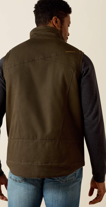 Rebar Washed DuraCanvas Insulated Vest Back